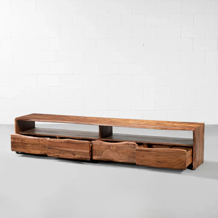 NASHVILLE - Modern Rustic Live Edge Acacia Wooden TV Unit