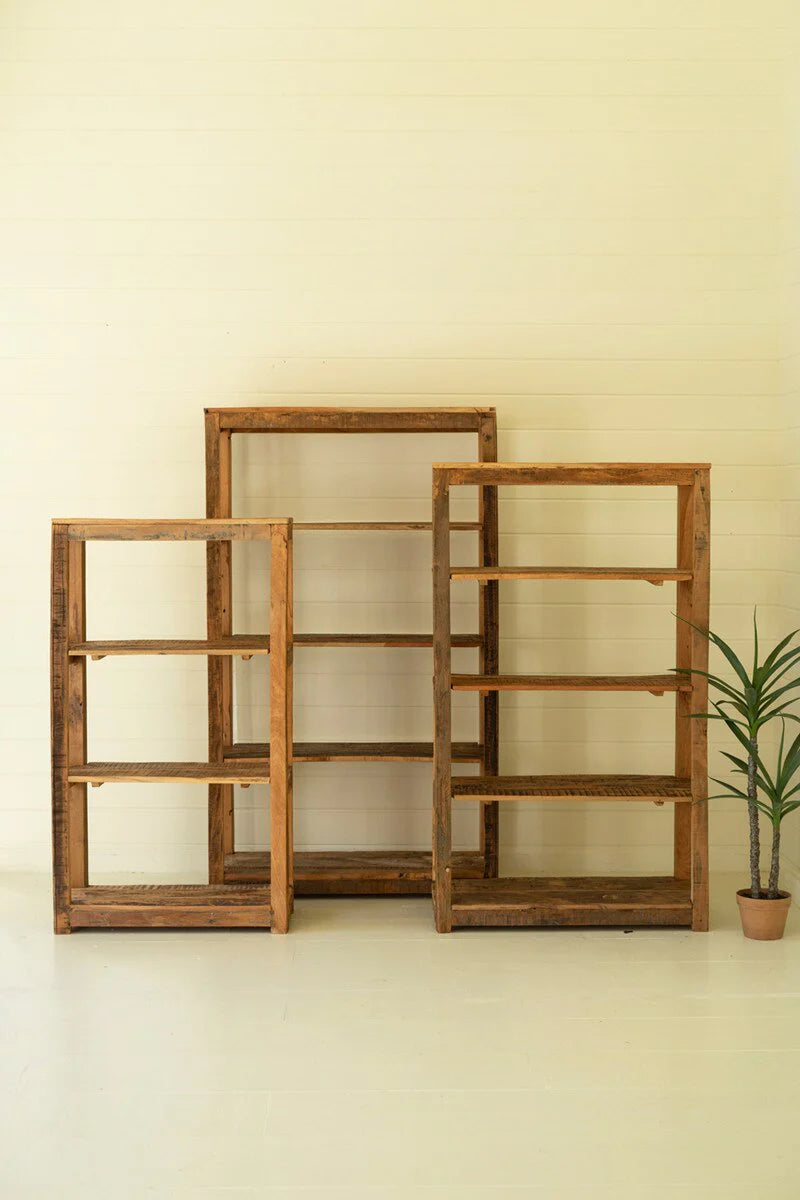 Ezra Reclaimed Wood Bookshelf Set