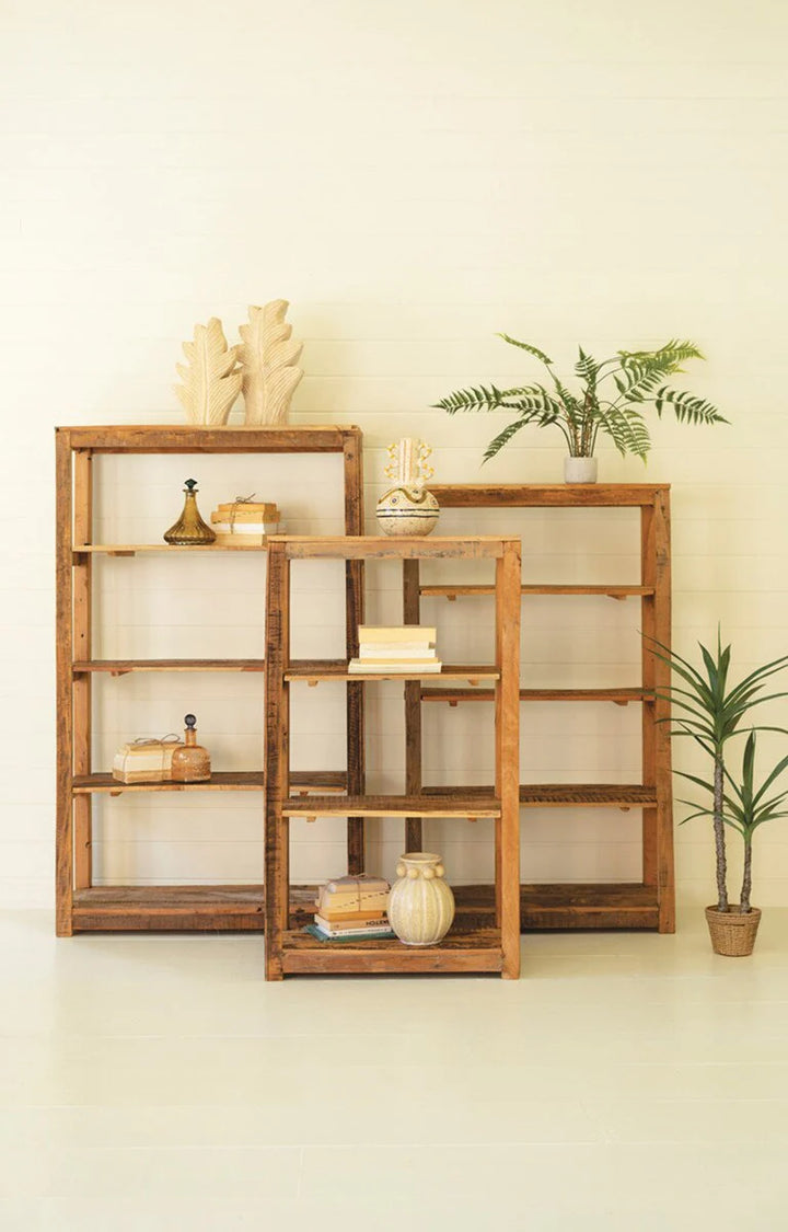 Ezra Reclaimed Wood Bookshelf Set