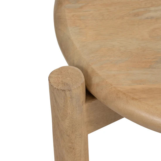 Jerry Natural Wood and Rattan End Table