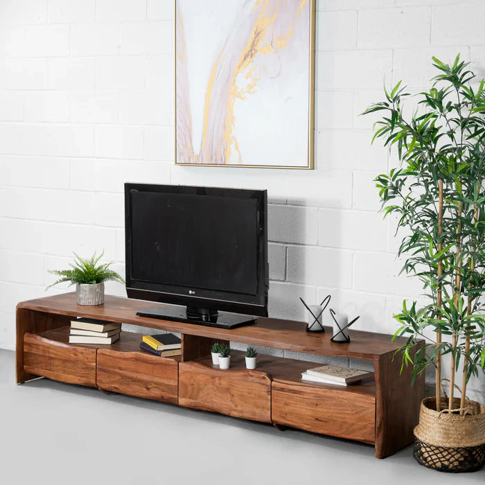 NASHVILLE - Modern Rustic Live Edge Acacia Wooden TV Unit