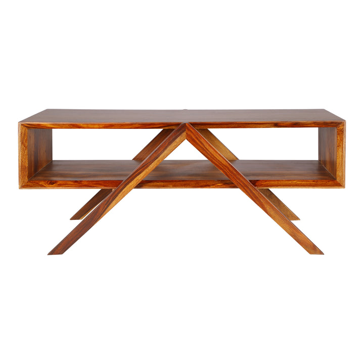 Sidney coffee table open storage sheesham wood