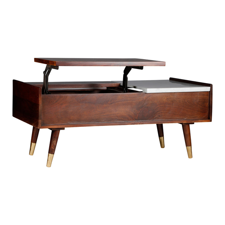 Ciwood lift top coffee table with marble slab
