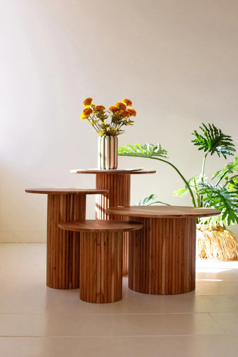 Elowen Round Coffee Table Set – Set of 4