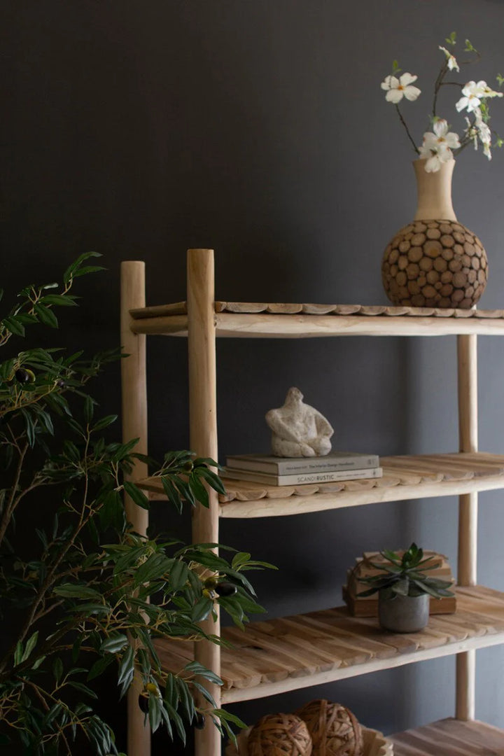 Calden Slatted Wood Shelf