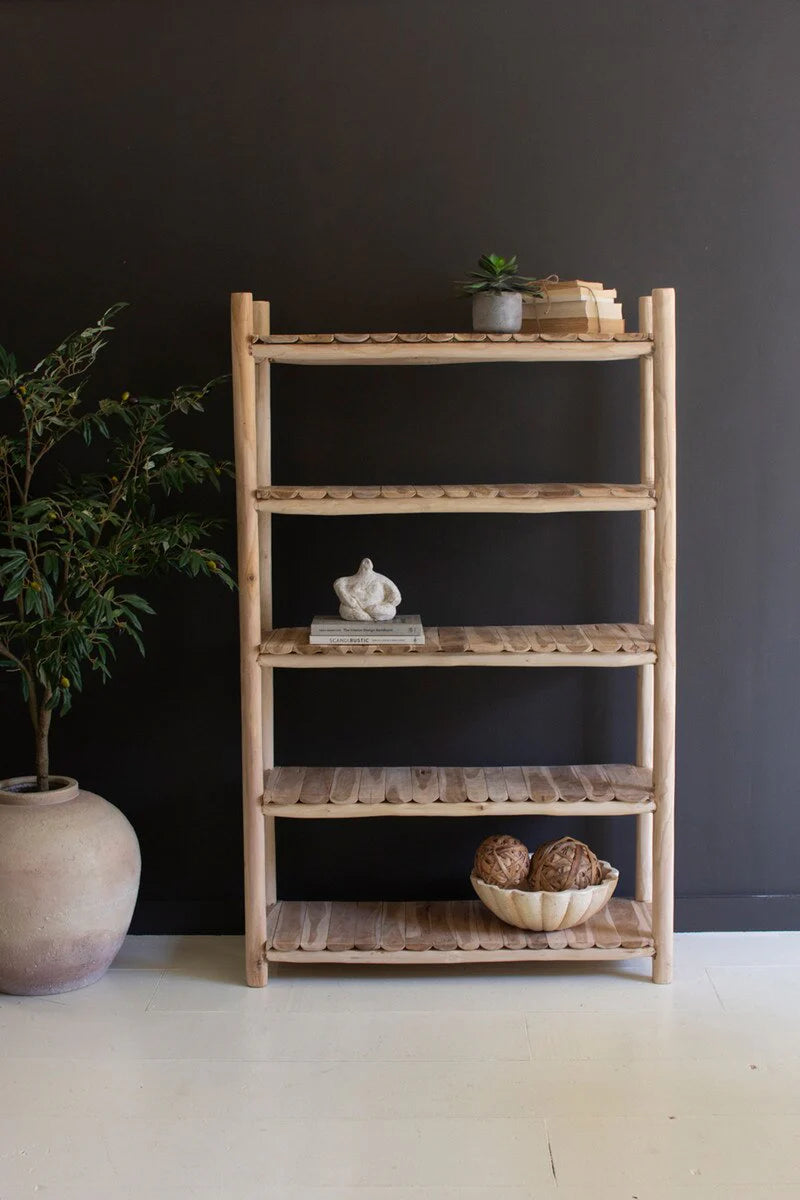 Calden Slatted Wood Shelf