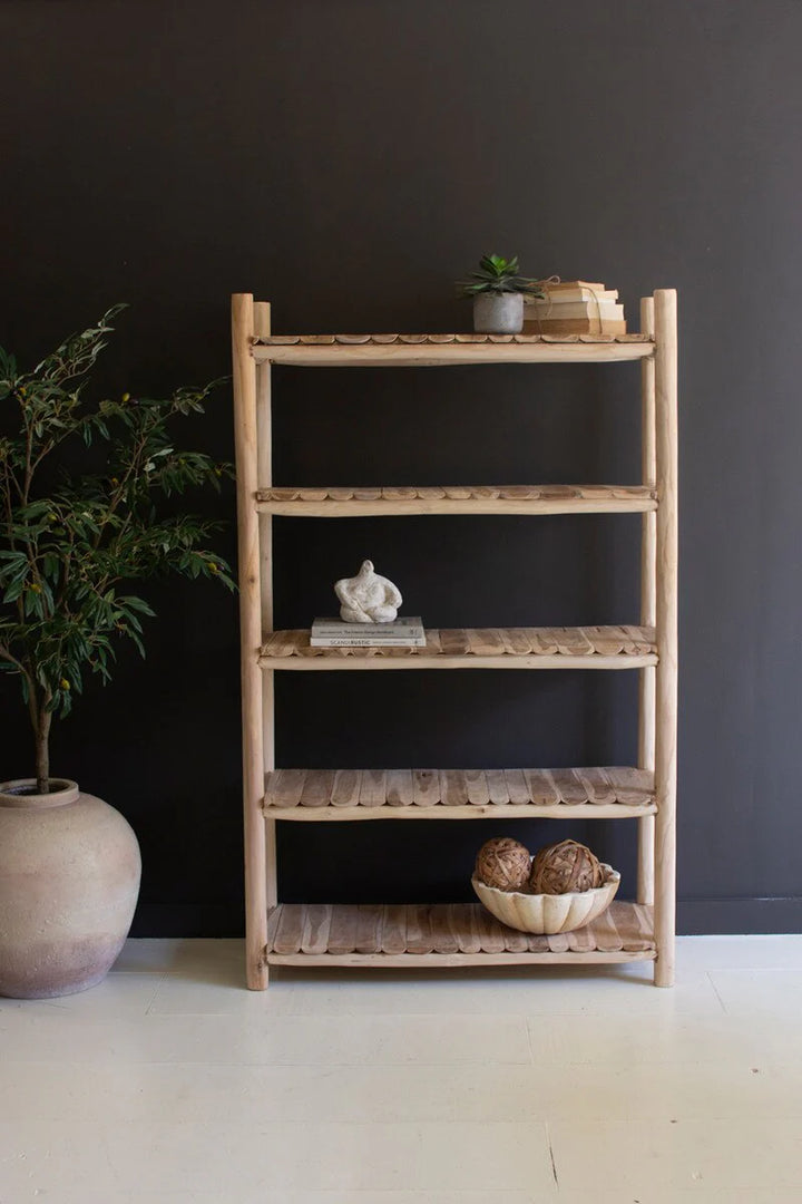 Calden Slatted Wood Shelf
