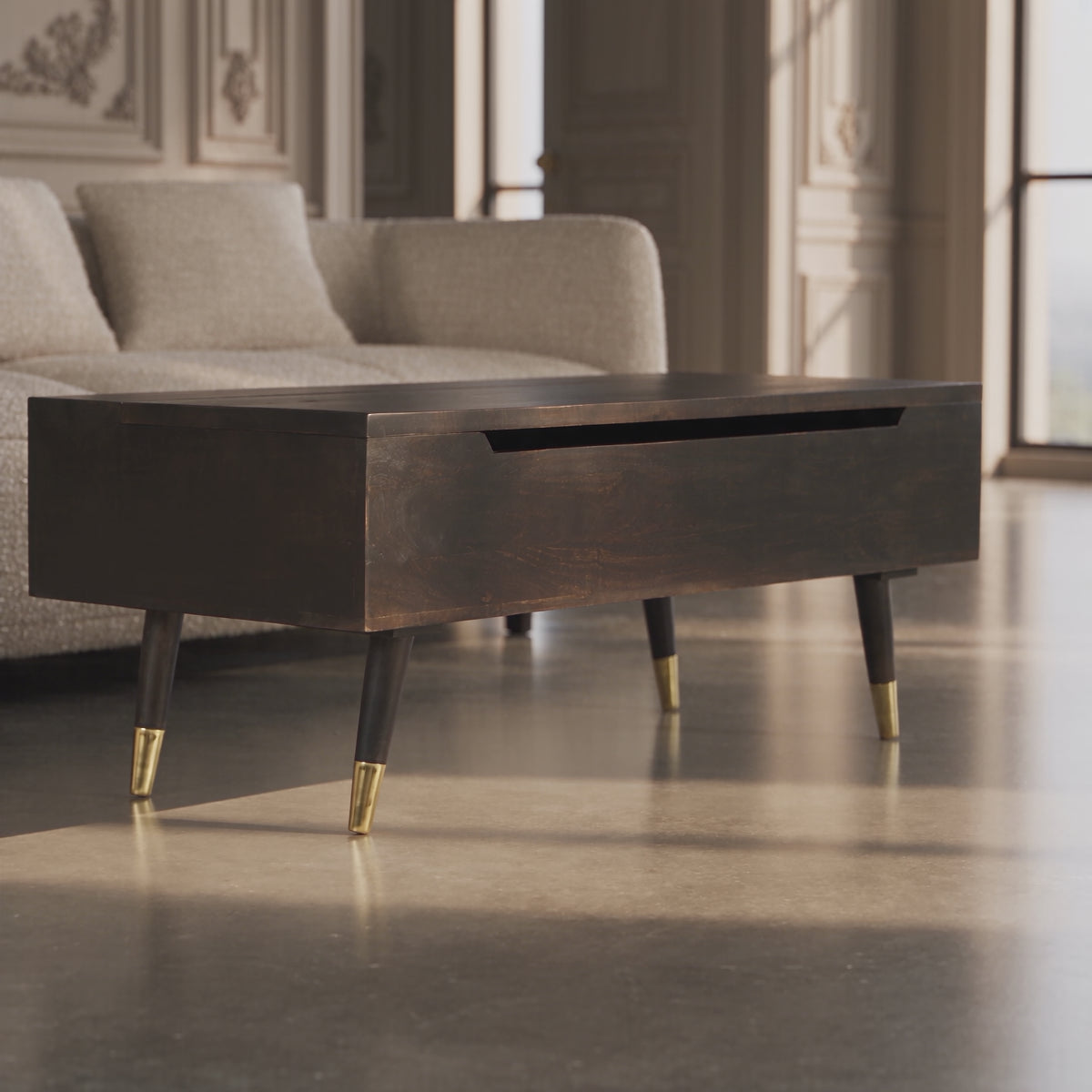 Tokyo Dark Walnut Lift-Top Coffee Table — product video