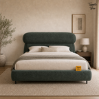 Forest Boucle Upholstered Storage Bed, lifestyle front