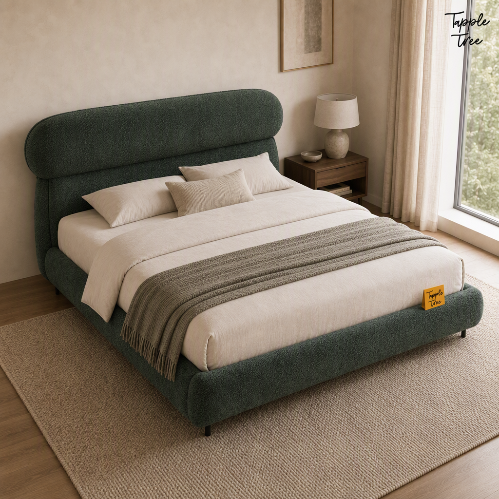 Forest Boucle Upholstered Storage Bed, lifestyle elevated