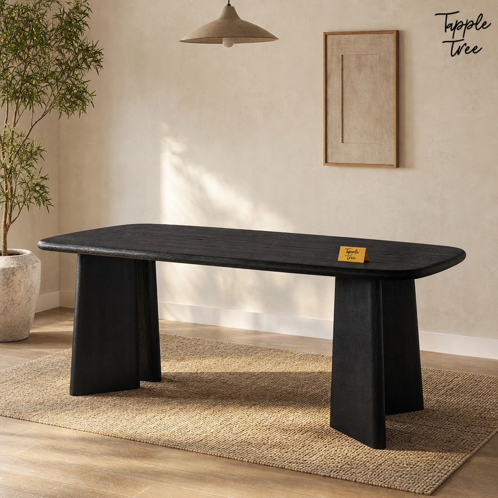 Noir Tapered Dining Table — lifestyle hero