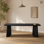 Noir Tapered Dining Table — lifestyle front