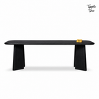 Noir Tapered Dining Table — white side profile