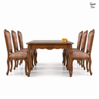 Rose Plaid Heritage Dining Set — white side profile