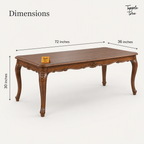 Rose Plaid Heritage Dining Set — dimensions