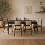 Spindle Two-Tone Dining Set — lifestyle front