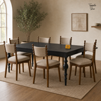 Spindle Two-Tone Dining Set — lifestyle opposite angle