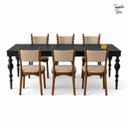 Spindle Two-Tone Dining Set — white front