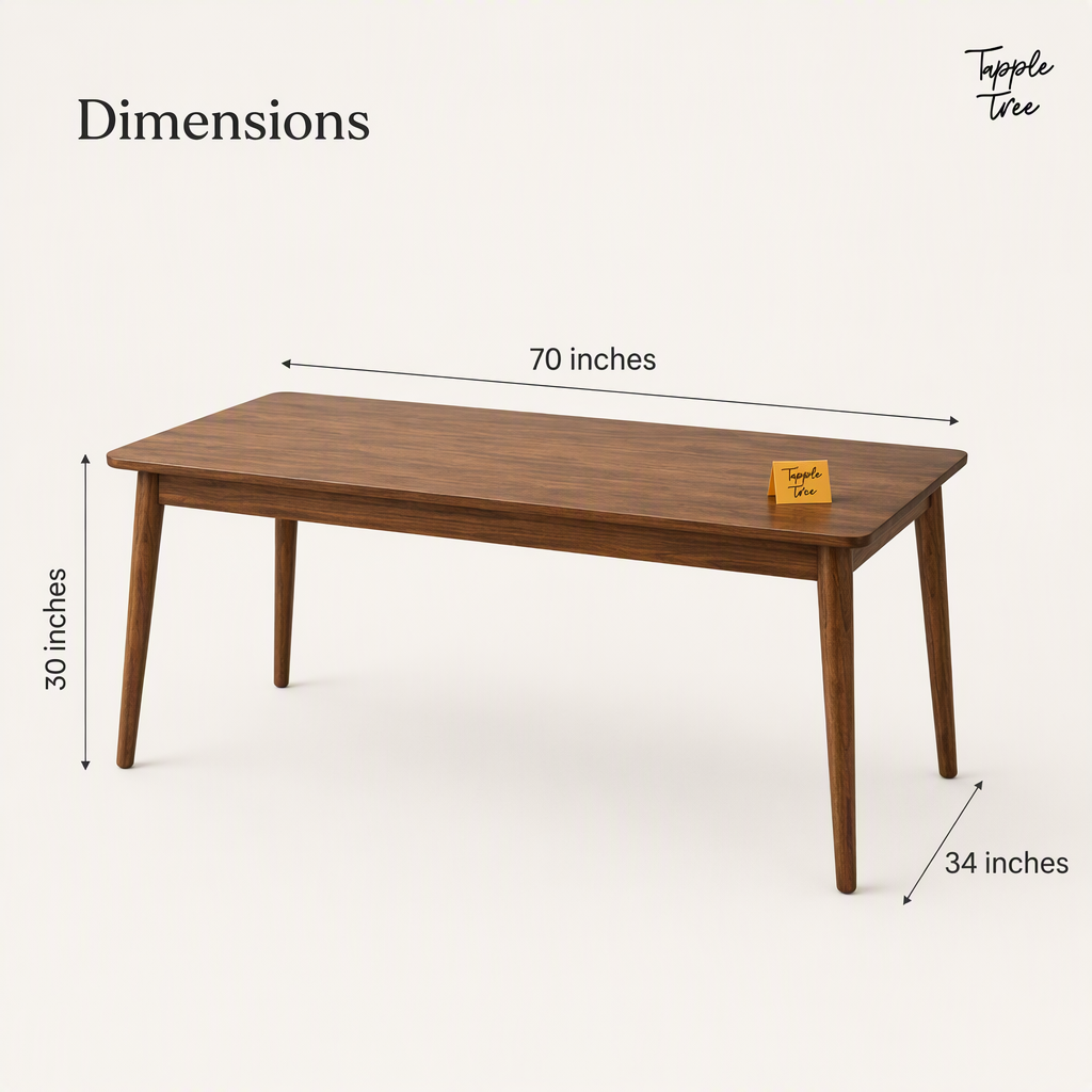 Indigo Stripe Sheesham Dining Set — dimensions