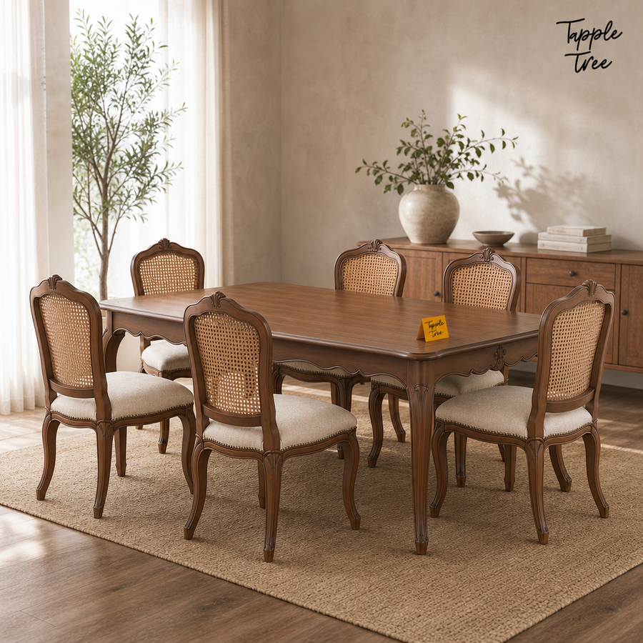 Cane Heritage Dining Set — lifestyle hero
