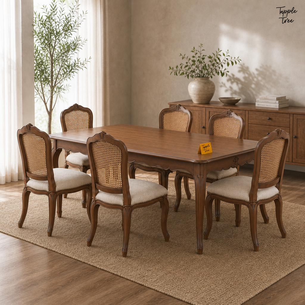 Cane Heritage Dining Set — lifestyle opposite angle