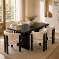 Noir Fluted Dining Set — lifestyle hero