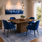 Woven Pedestal Dining Set — lifestyle opposite angle