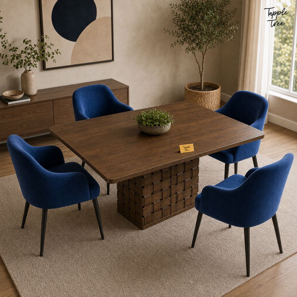 Woven Pedestal Dining Set — lifestyle elevated