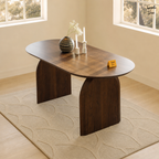 Walnut Arch Acacia Dining Table — lifestyle elevated