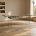 Driftwood Glass Dining Table — lifestyle hero