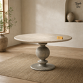 Oak Baluster Round Dining Table — lifestyle hero