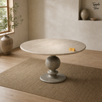 Oak Baluster Round Dining Table — lifestyle elevated