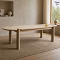 Beige Marble Ash Dining Table — lifestyle hero