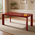 Wine Red Angled Dining Table — lifestyle hero