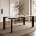 Nilea Glass and Ash Dining Table — lifestyle hero
