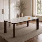 Nilea Glass and Ash Dining Table — lifestyle elevated