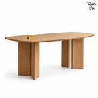 Sidney Mango Dining Table — white three quarter