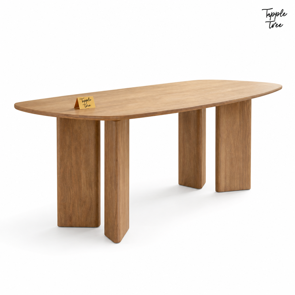 Sidney Mango Dining Table — white opposite angle