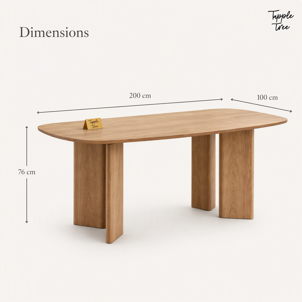 Sidney Mango Dining Table — dimensions