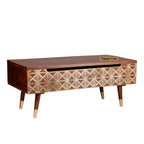 Lisbon lift-top coffee table with screen print — product view 2