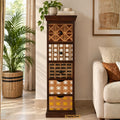 Gabon slim chest in teak finish — in a living room