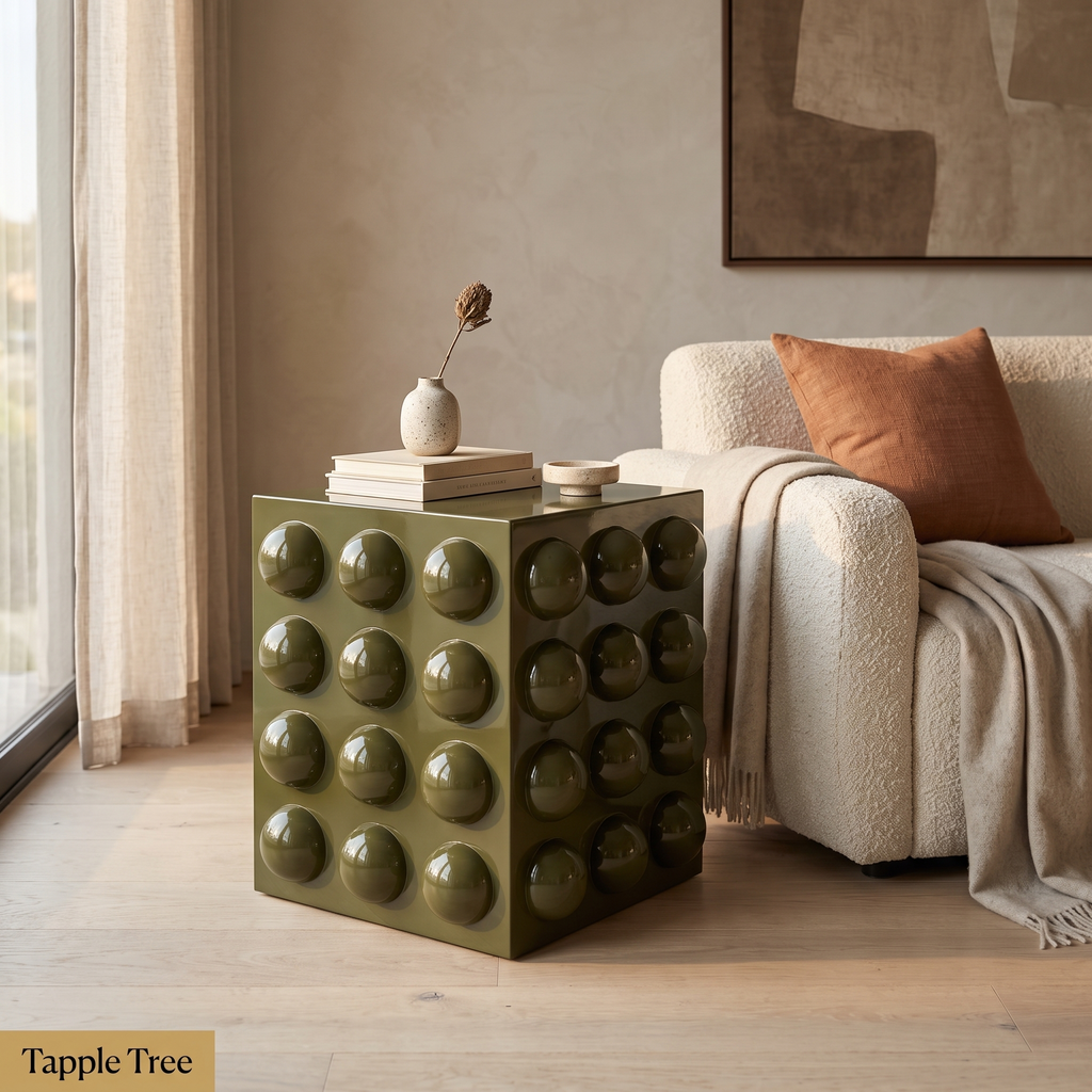 Bolla Olive Green End Table — RVS-5