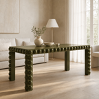Bolla Olive Green Dining Table — lifestyle setting