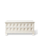 Haveli White Carved Trunk Coffee Table — RVS-9 front