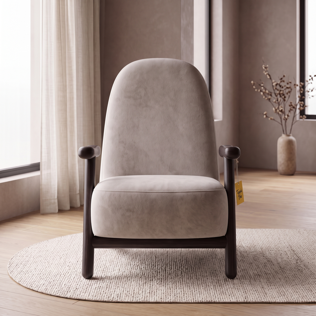 Alden Crest Mango Wood Accent Chair - Dark Walnut — Lifestyle Front