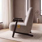 Alden Crest Mango Wood Accent Chair - Dark Walnut — Lifestyle Side Profile