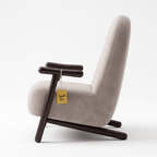 Alden Crest Mango Wood Accent Chair - Dark Walnut — White Side Profile