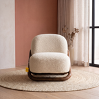Alden Haven Mango Wood Accent Chair - Bourbon Brown Finish — Lifestyle Front