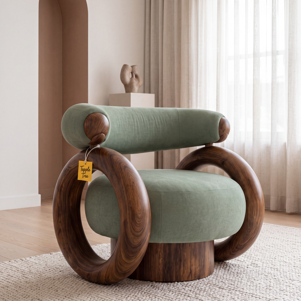 Alden Glen accent chair by Tapple Tree, main lifestyle view