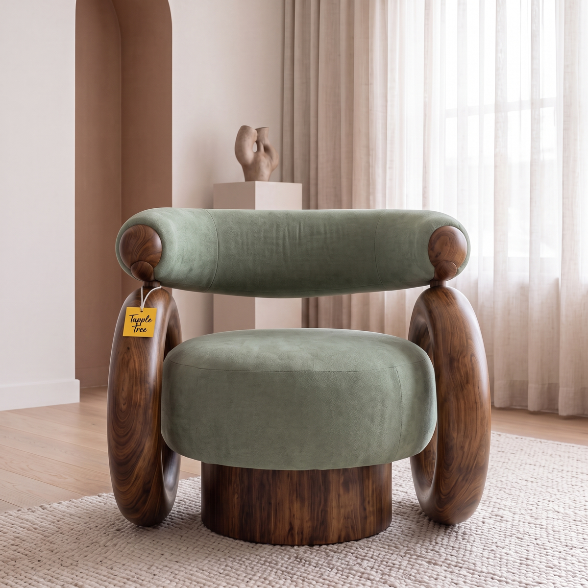 Alden Glen Teak Wood Accent Chair - Provincial Teak — Lifestyle Front
